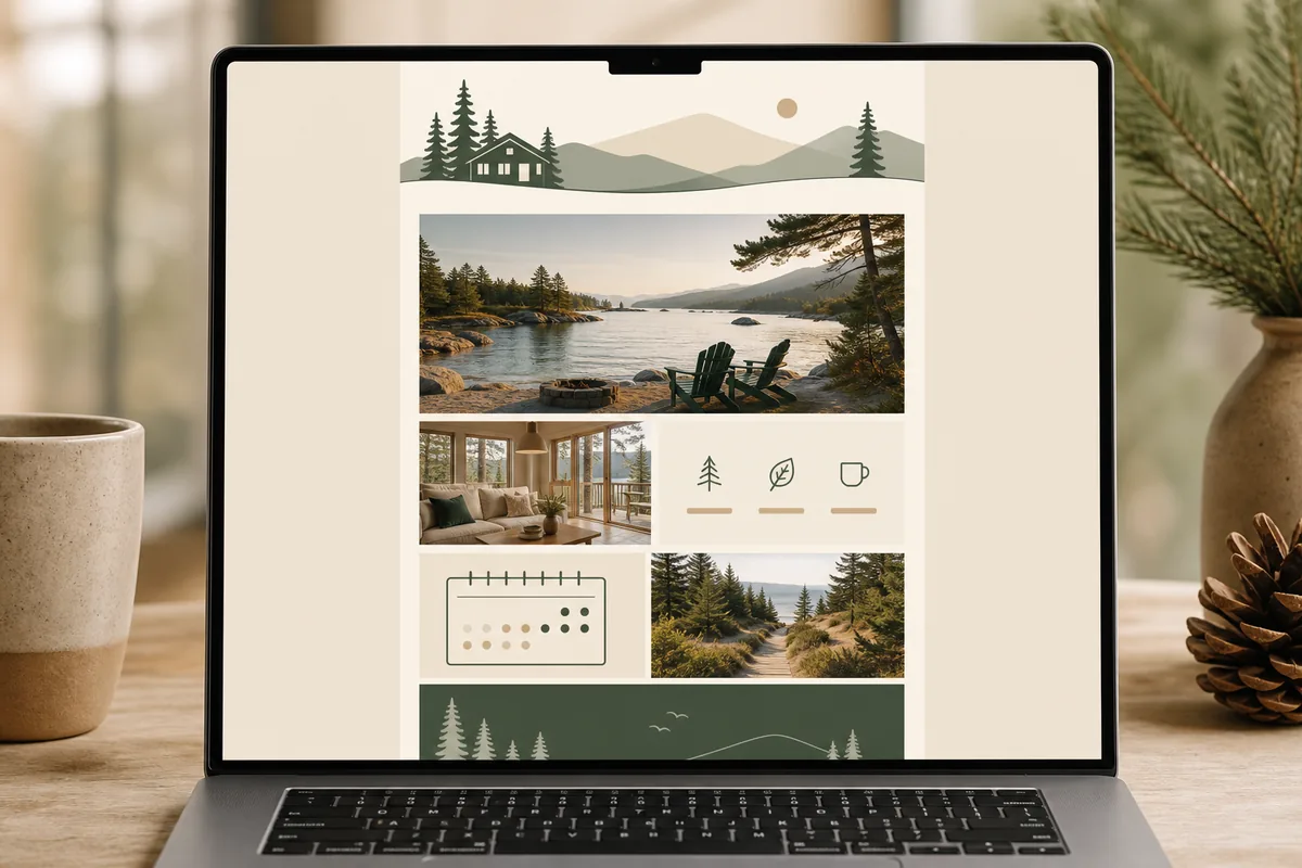 Seasonal guest update email mockup for direct booking hosts